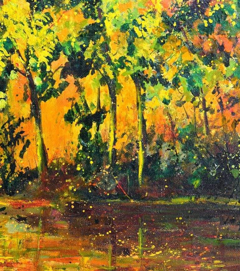 Original Impressionism Landscape Painting by Pol Ledent
