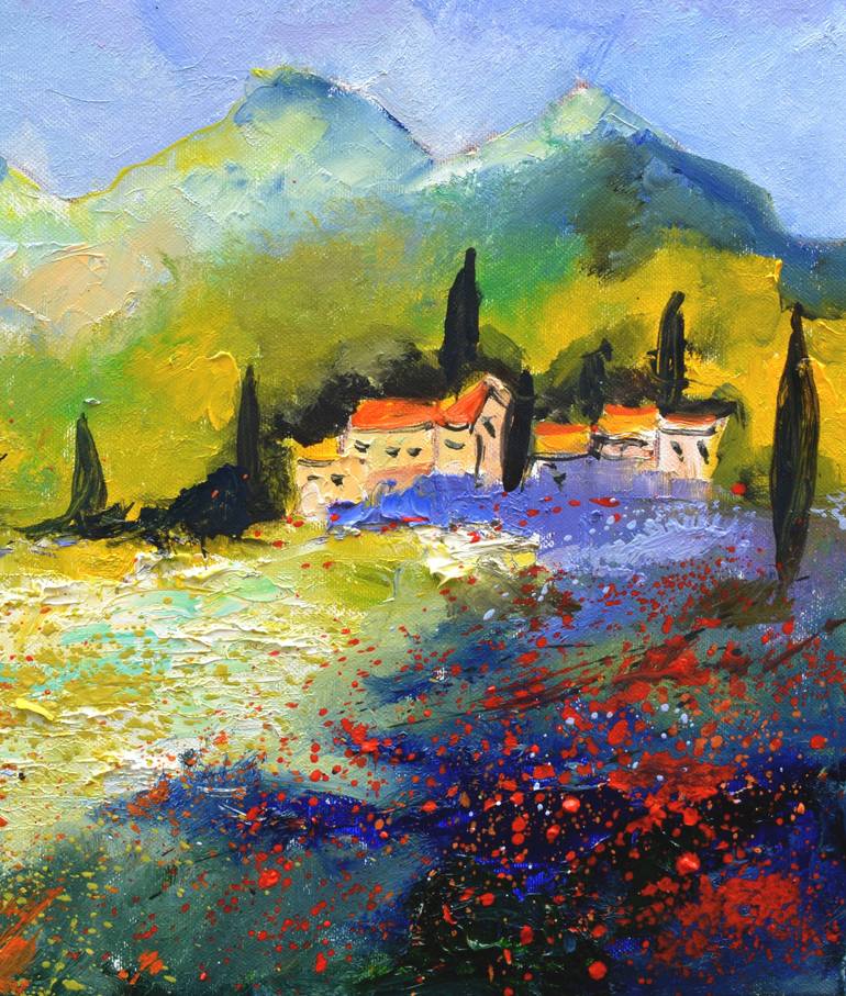 Original Impressionism Landscape Painting by Pol Ledent
