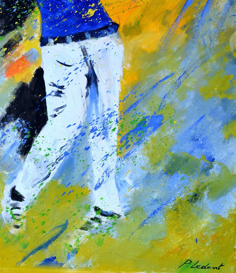 Original Impressionism Sports Painting by Pol Ledent