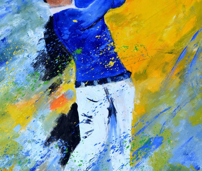 Original Impressionism Sports Painting by Pol Ledent