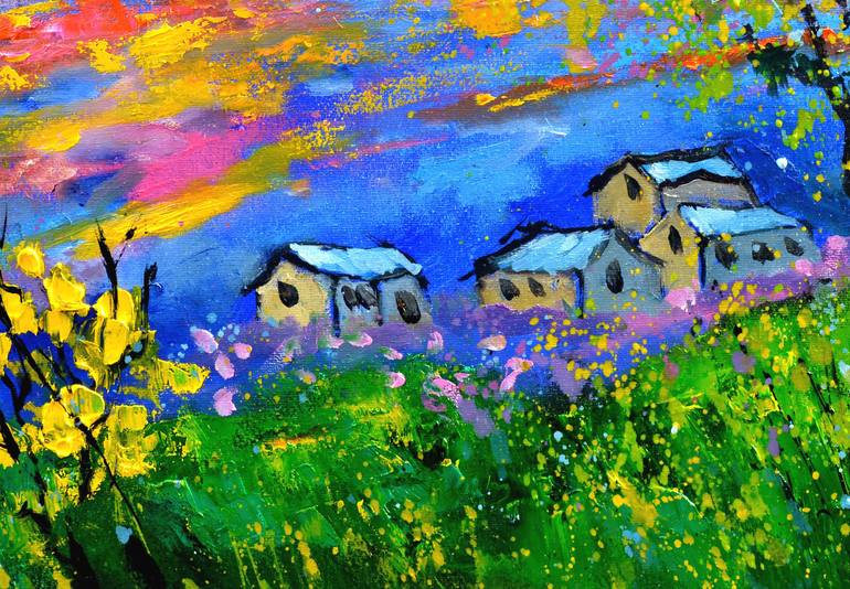 Original Impressionism Landscape Painting by Pol Ledent