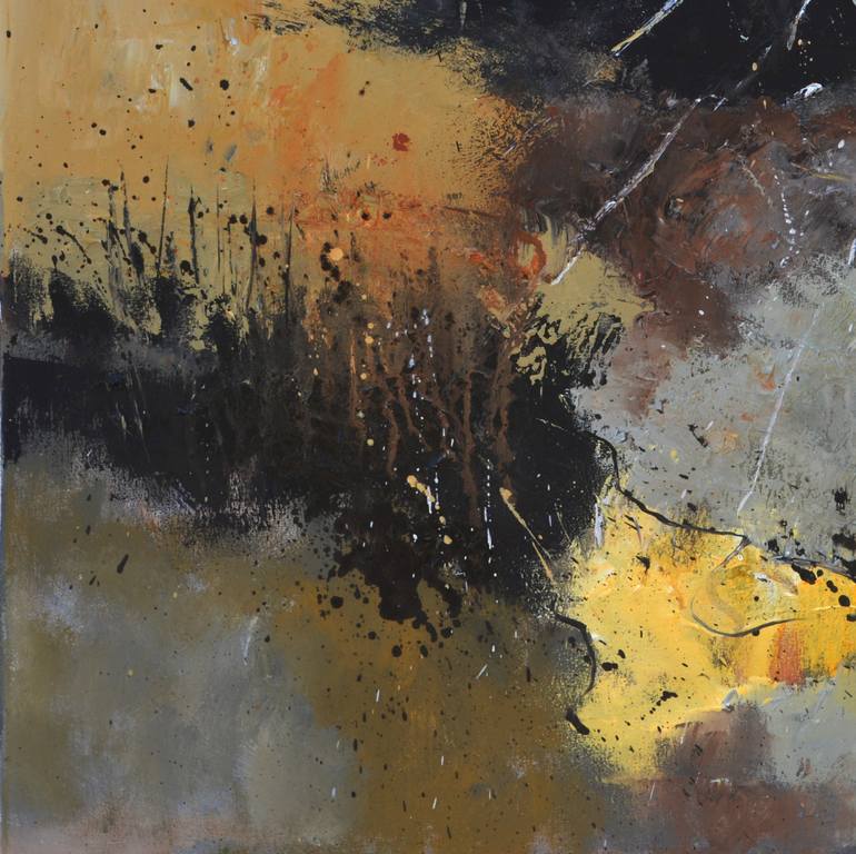Original Abstract Painting by Pol Ledent