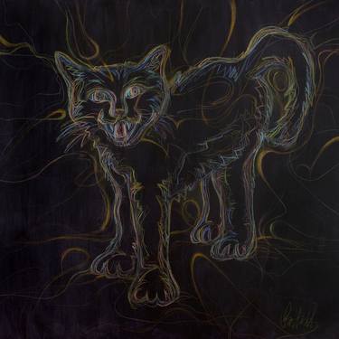 Print of Cats Paintings by Balu Bazzano