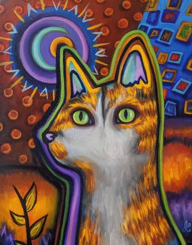 Print of Abstract Cats Paintings by Kristal KC