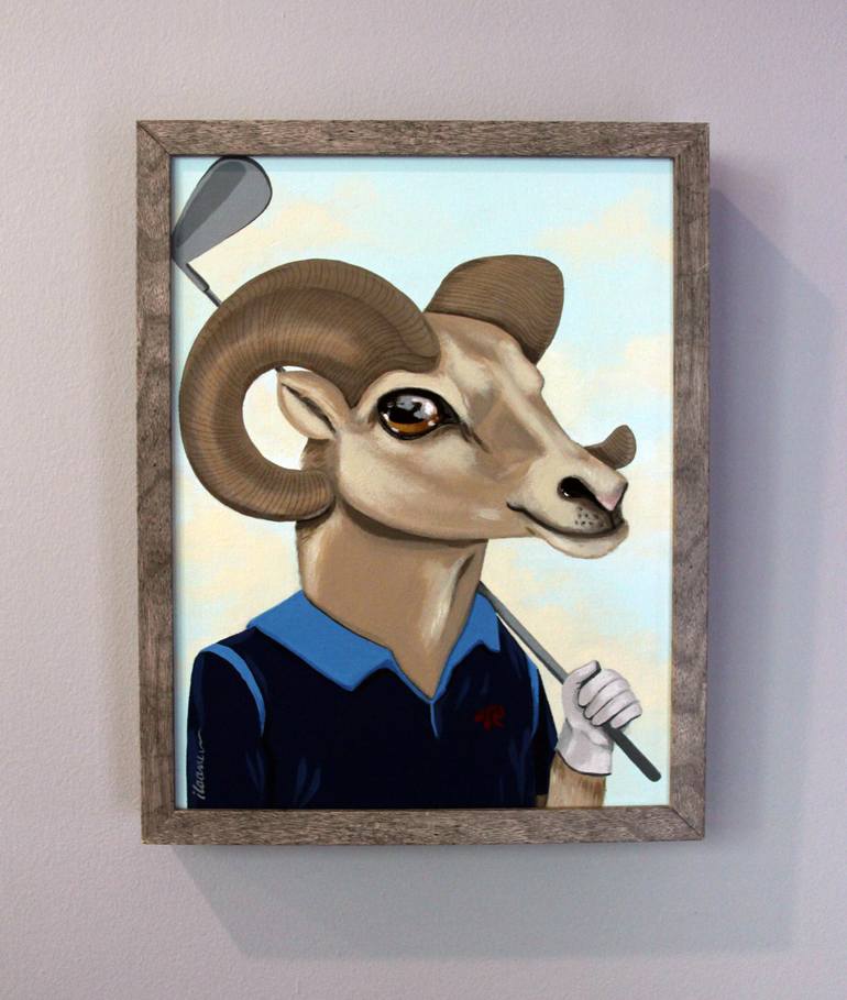 Original Figurative Animal Painting by Ilaamen Pelshaw