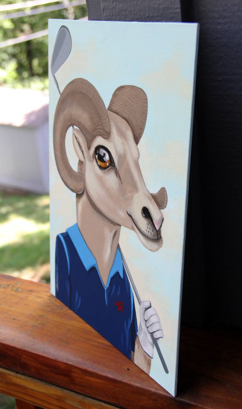 Original Figurative Animal Painting by Ilaamen Pelshaw