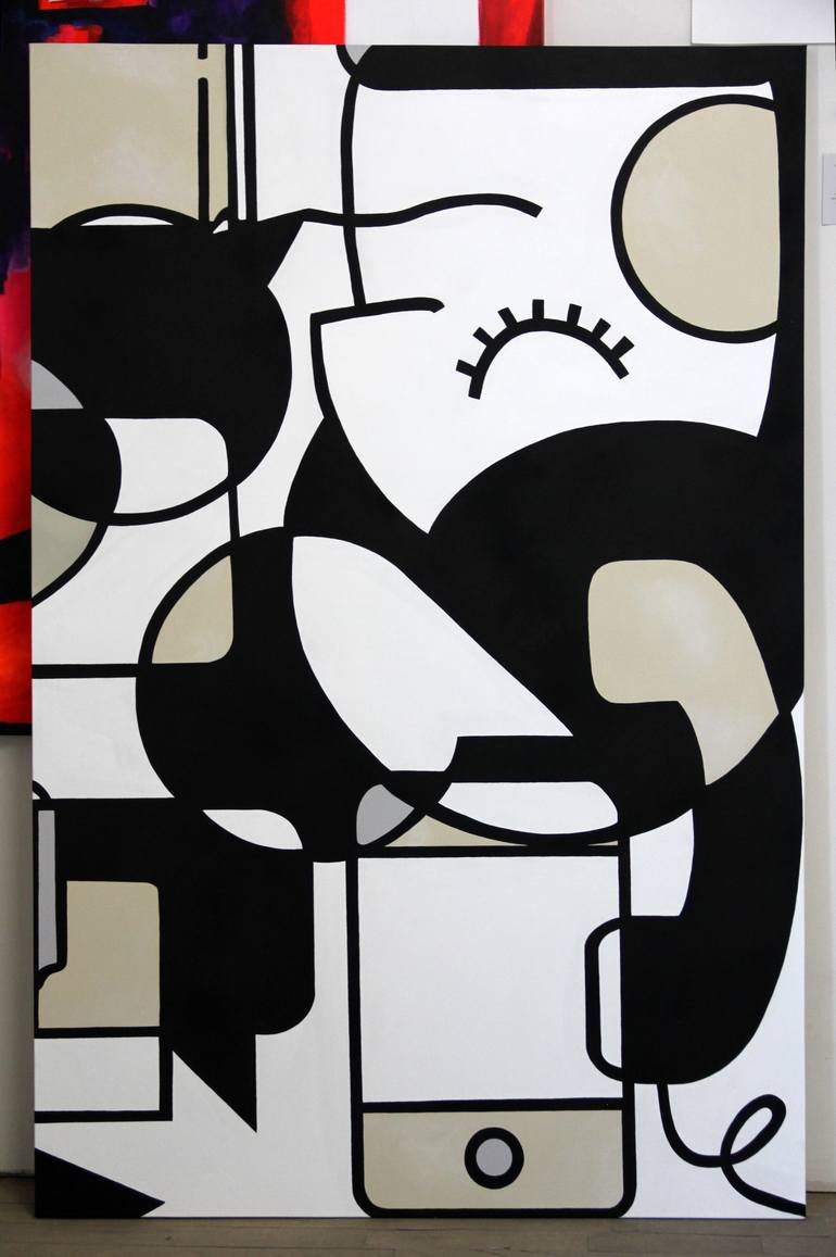 Original Contemporary Geometric Painting by Ilaamen Pelshaw
