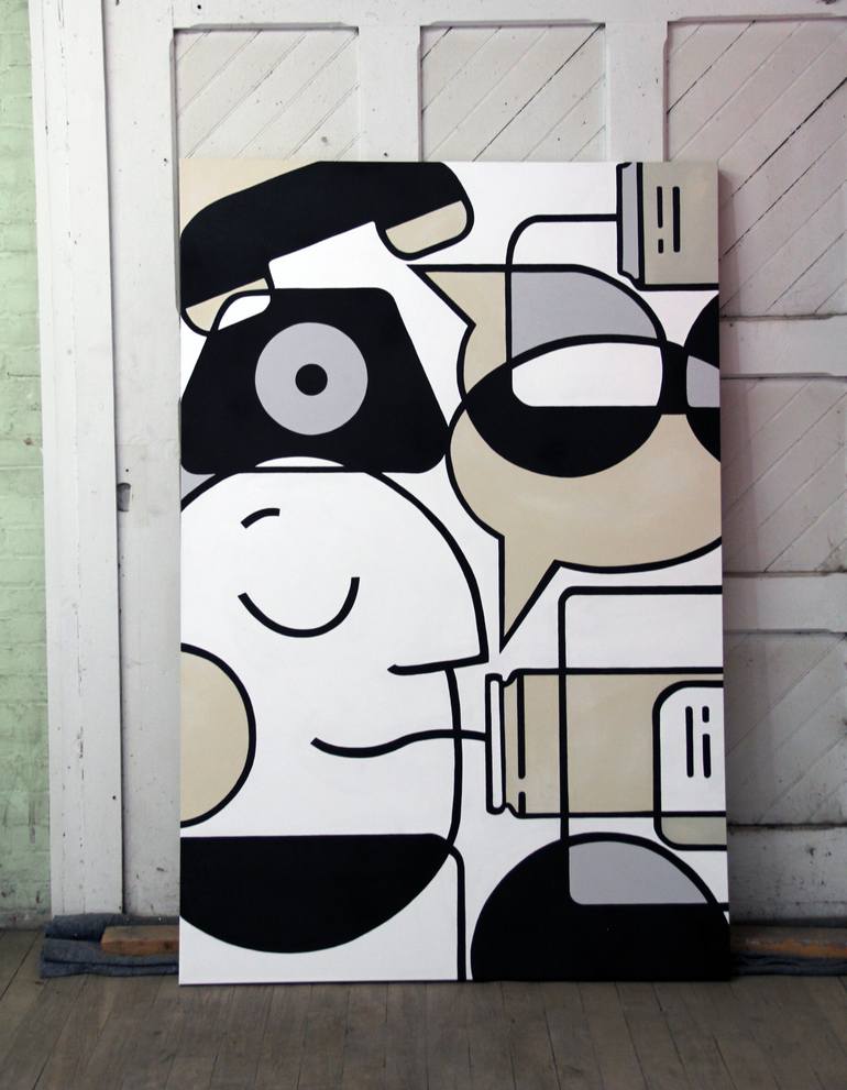 Original Contemporary Geometric Painting by Ilaamen Pelshaw