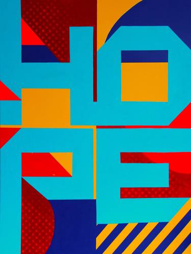 Original Pop Art Geometric Paintings by Ilaamen Pelshaw