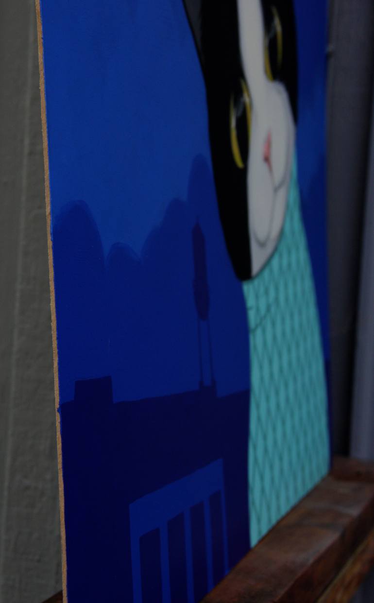 Original Illustration Cats Mixed Media by Ilaamen Pelshaw