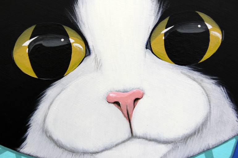 Original Illustration Cats Mixed Media by Ilaamen Pelshaw