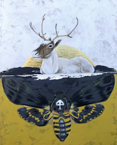 Original Contemporary Animal Mixed Media by Ilaamen Pelshaw