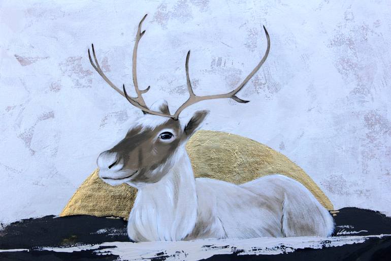 Original Contemporary Animal Mixed Media by Ilaamen Pelshaw