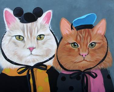 Original Figurative Animal Mixed Media by Ilaamen Pelshaw