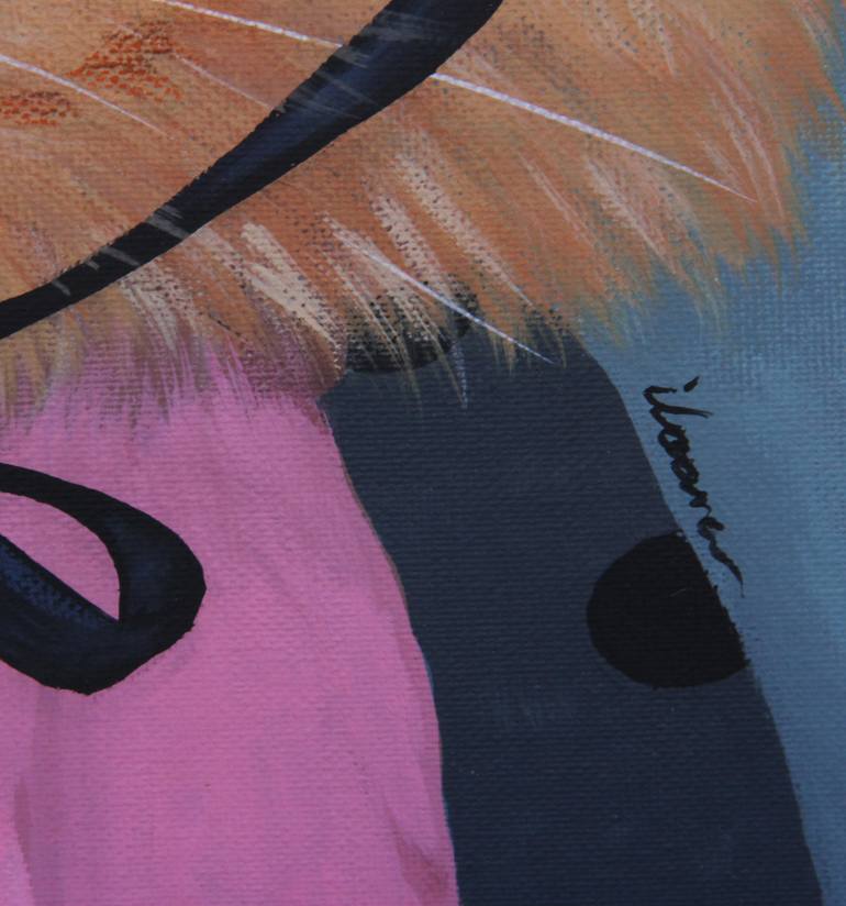 Original Figurative Animal Mixed Media by Ilaamen Pelshaw