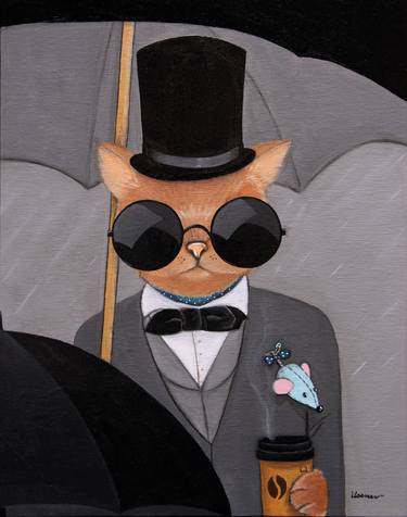 Original Illustration Cats Paintings by Ilaamen Pelshaw
