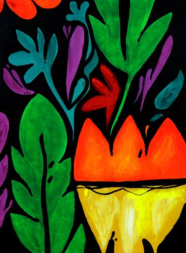Print of Abstract Floral Paintings by Ilaamen Pelshaw