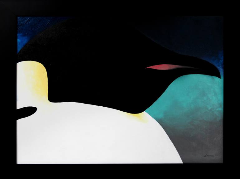 Original Minimalism Animal Painting by Ilaamen Pelshaw