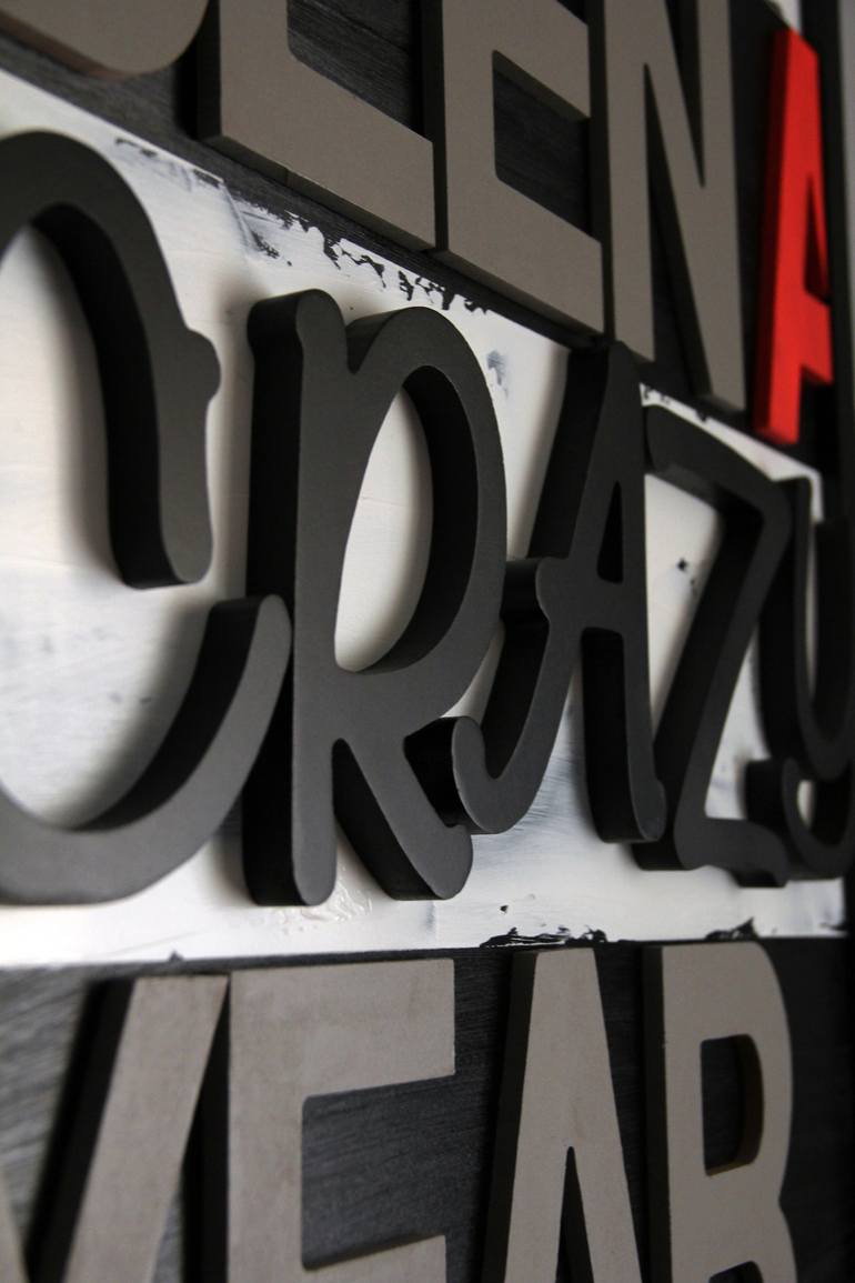 Original Typography Sculpture by Ilaamen Pelshaw