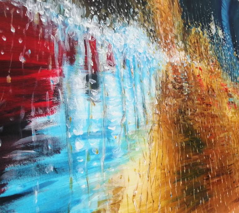 Original Abstract Cities Painting by Solomon Grace