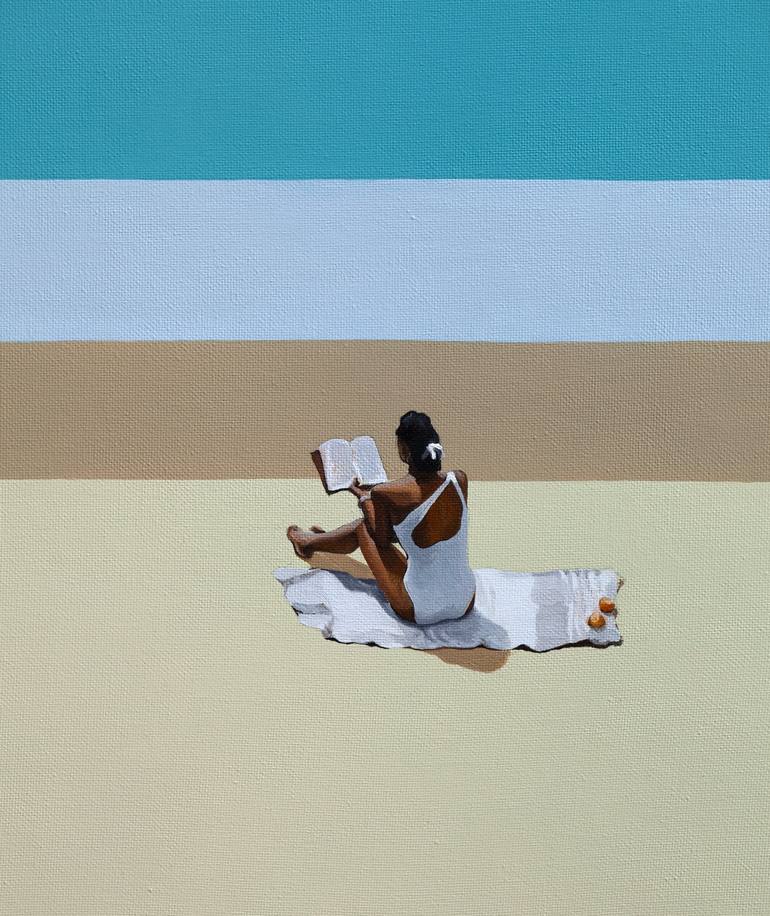 Original Conceptual Beach Painting by Daniel Kozeletckiy
