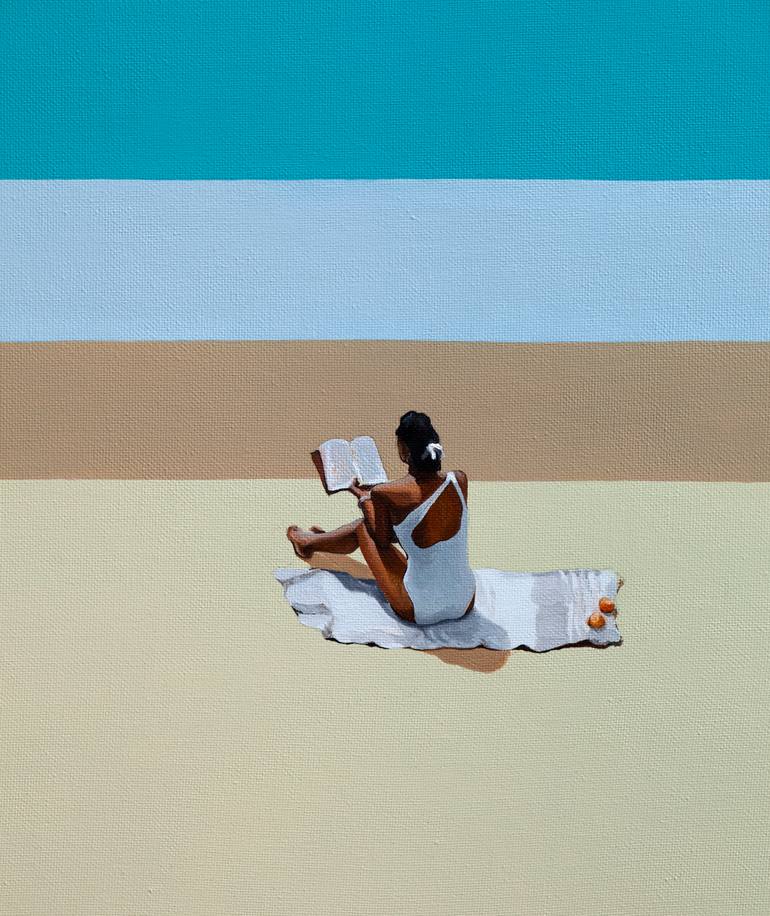 Original Conceptual Beach Painting by Daniel Kozeletckiy