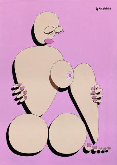 Print of Art Deco Erotic Paintings by Daniel Kozeletckiy