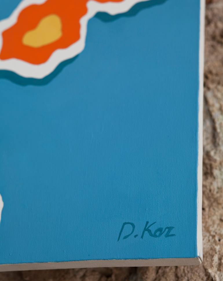 Original Art Deco Floral Painting by Daniel Kozeletckiy