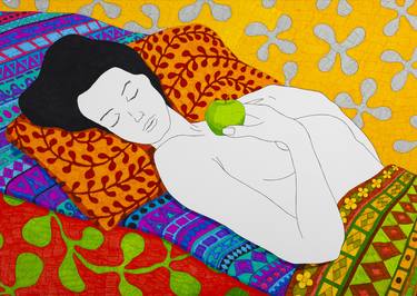 Sleeping with a bright green apple (graphic_version) thumb