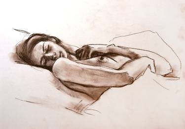 Sleeping with the nipple (sketch) Drawing by Daniel Kozeletckiy | Saatchi  Art
