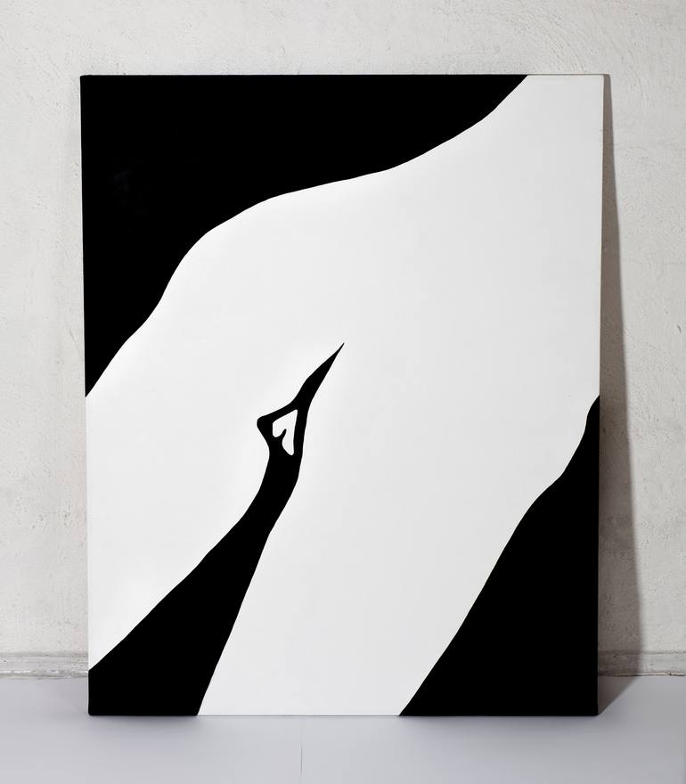 Original Minimalism Nude Painting by Daniel Kozeletckiy