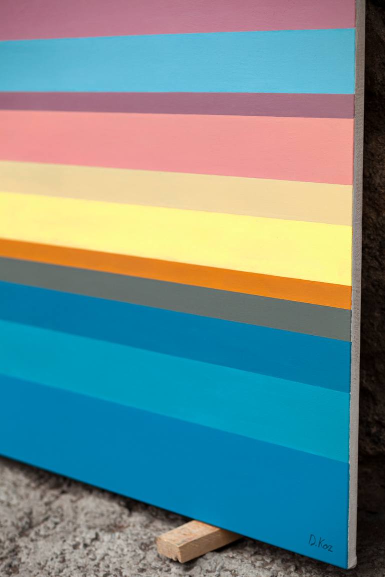 Original Minimalism Boat Painting by Daniel Kozeletckiy