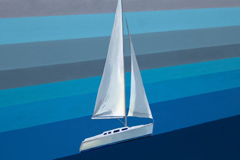 Original Fine Art Boat Painting by Daniel Kozeletckiy