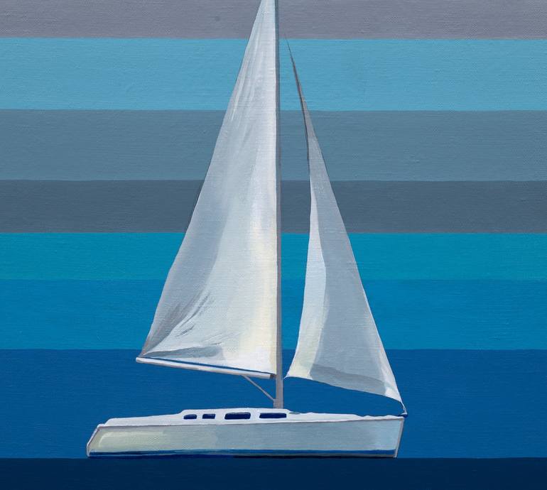 Original Fine Art Boat Painting by Daniel Kozeletckiy