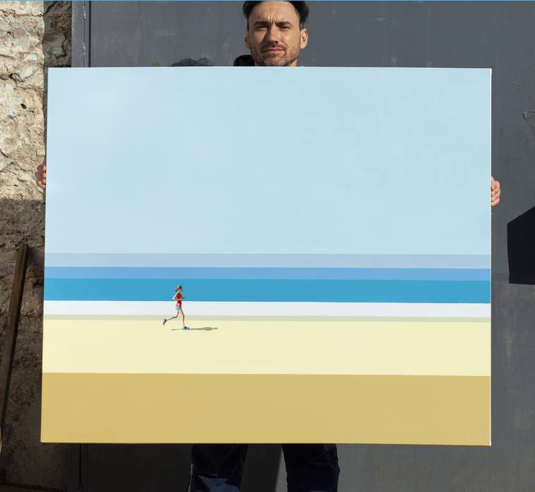 Original Fine Art Beach Painting by Daniel Kozeletckiy