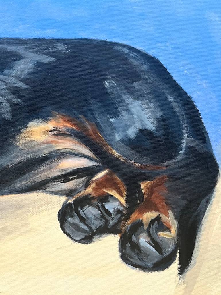 Original Contemporary Dogs Painting by Sally Crouch