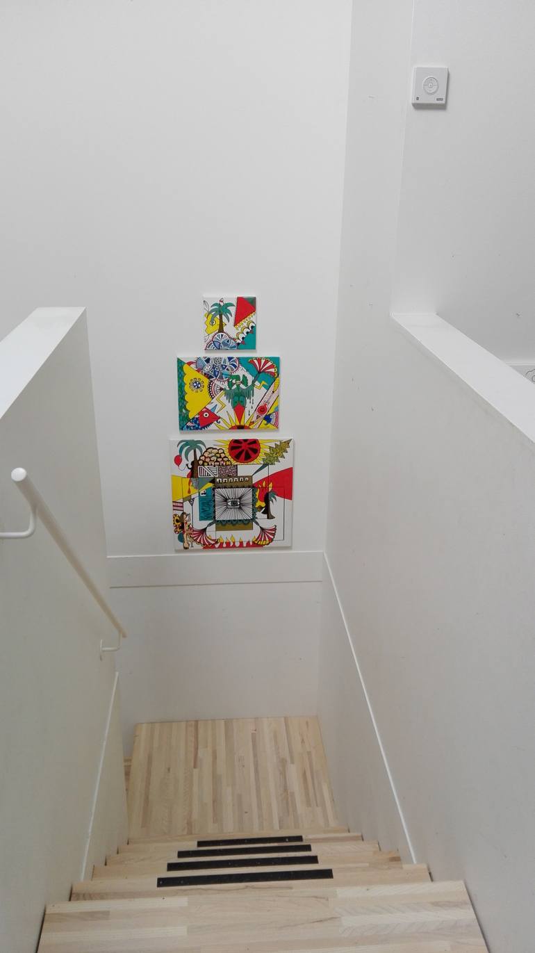Original Abstract Fantasy Painting by Freja Overgaard