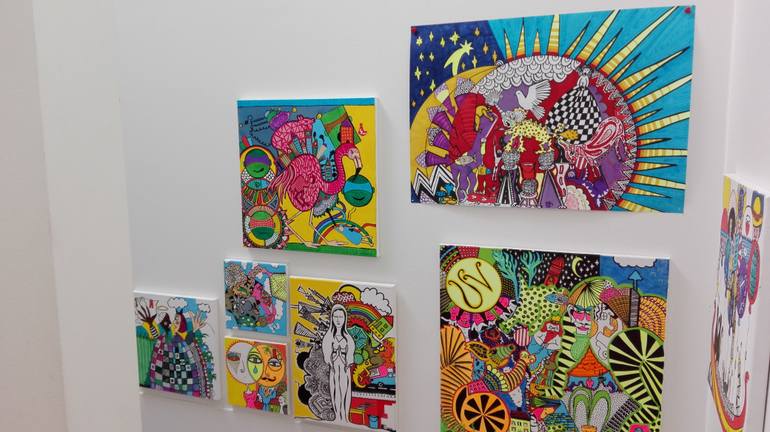 Original Abstract Fantasy Drawing by Freja Overgaard