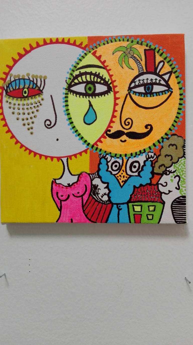 Original Abstract Fantasy Painting by Freja Overgaard