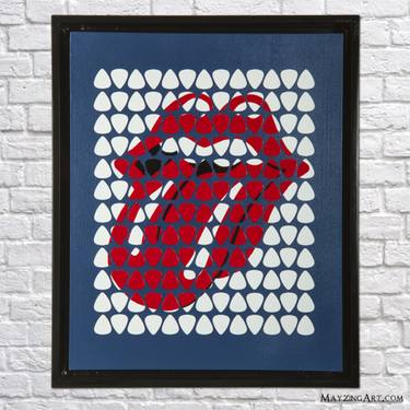 Rolling Stones Guitar Pick Painting thumb