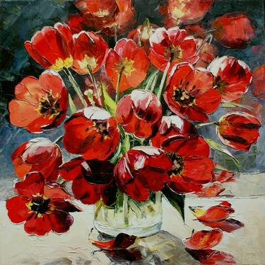 Original Floral Painting by Beata Szwed