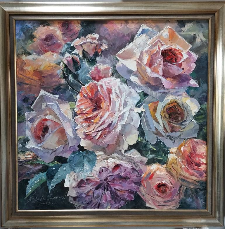 Original Floral Painting by Beata Szwed