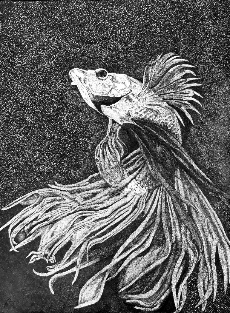 Draw a Fish: Pen and Ink Drawing with Digital Painting