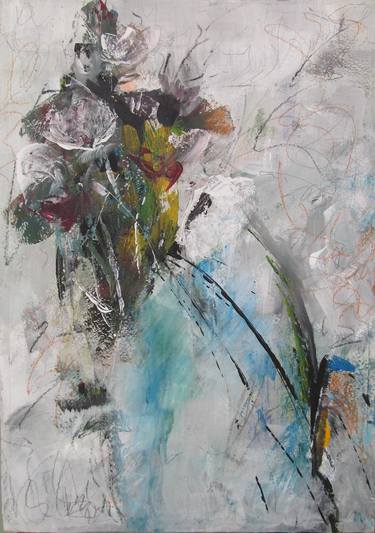 Print of Abstract Expressionism Floral Paintings by Liz McQueen