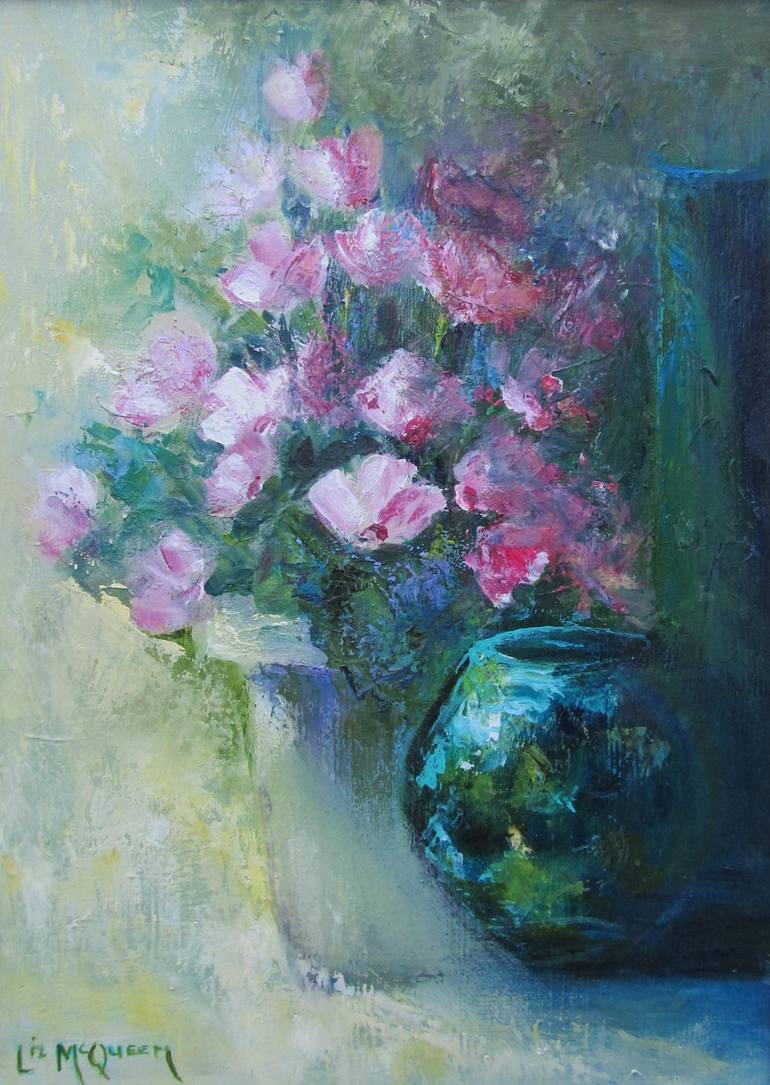Print of Impressionism Floral Paintings by Liz Mcqueen