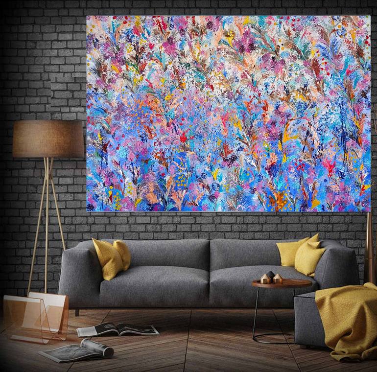 Original Abstract Expressionism Floral Painting by susan wooler