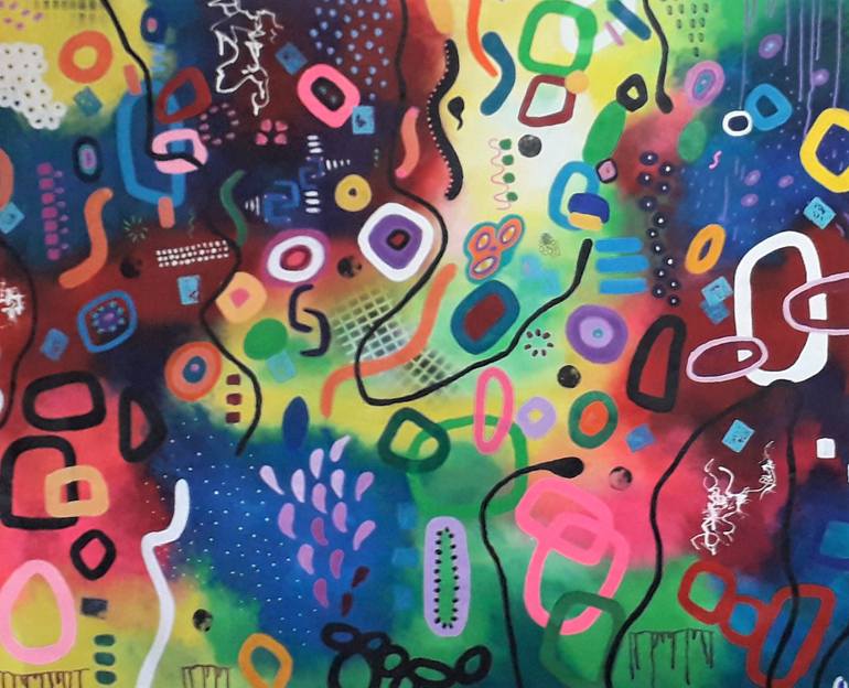 Original Abstract Expressionism Abstract Painting by Susan Wooler