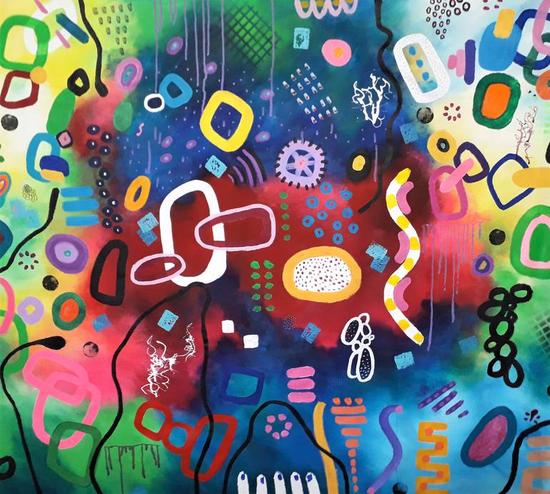 Original Abstract Expressionism Abstract Painting by Susan Wooler