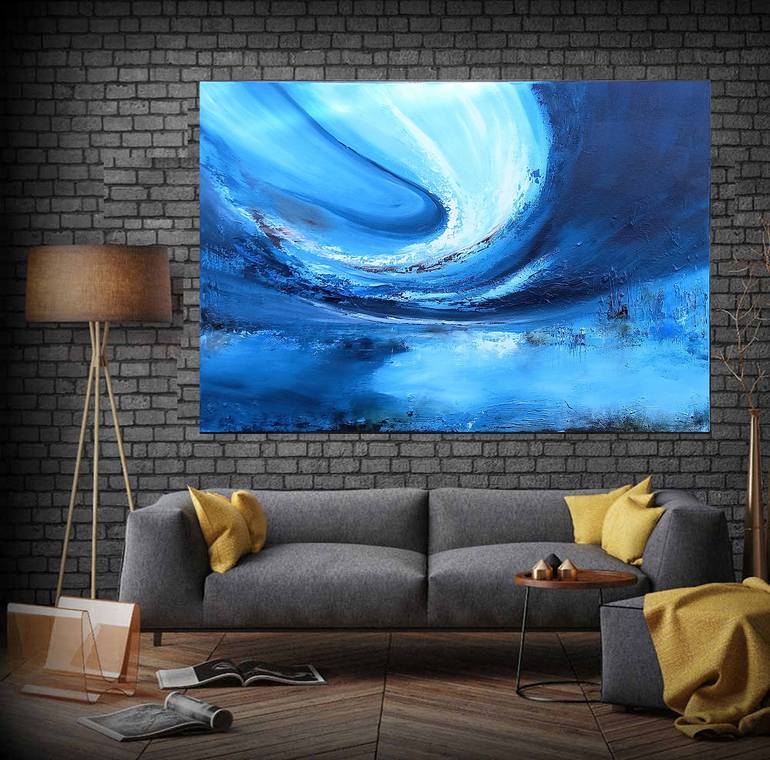 Original Abstract Expressionism Seascape Painting by susan wooler