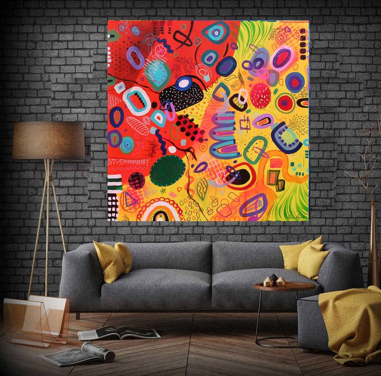 Original Pop Art Abstract Painting by susan wooler